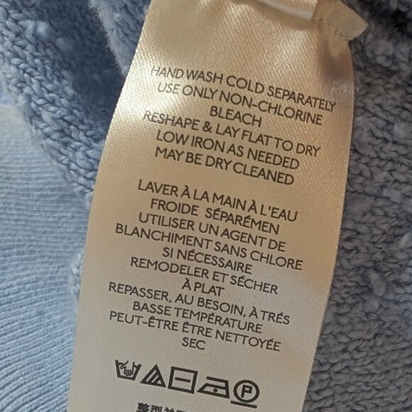 Free People Found My Friend Pullover in Sky Blue Size Small - Boucle Knit - Picture 10 of 12